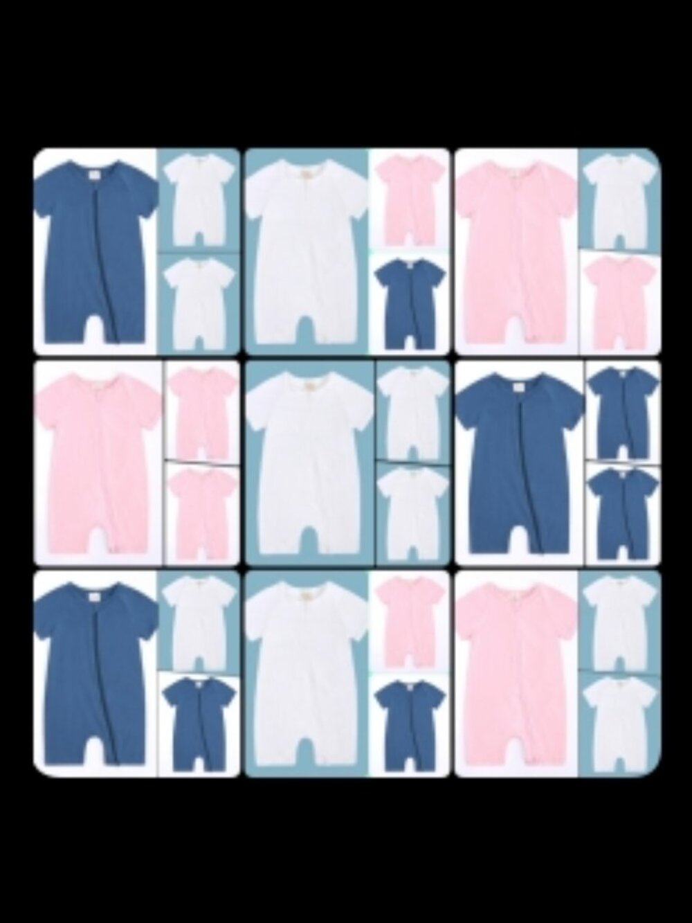 CHOOSE -3 Set Unisex Baby Romper Sleeper Bodysuit Cotton Short Sleeve Double Zip